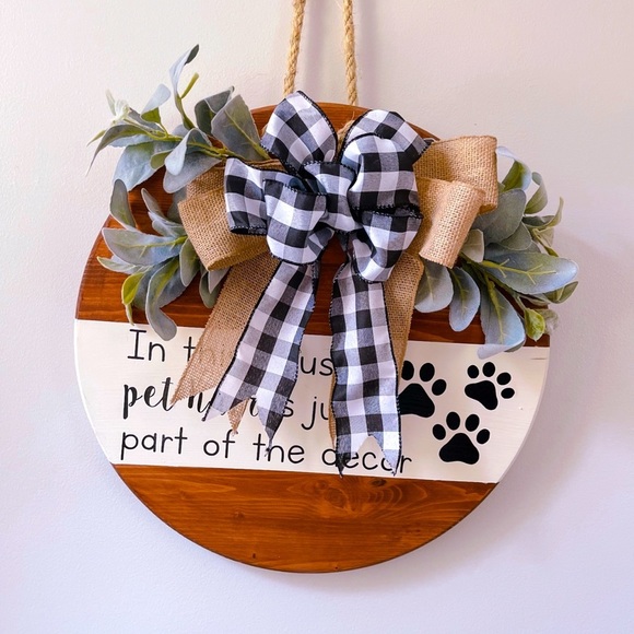 Other - 𝅺HANDMADE 18” Wood Round